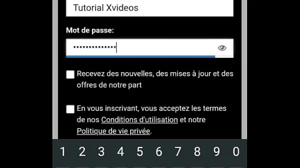 Création d’un compte Xvideos
